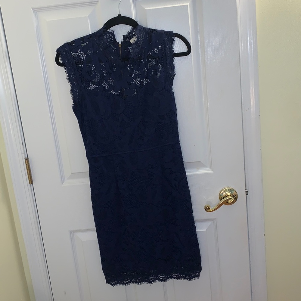Navy Blue Lace Dress - perfect for a wedding